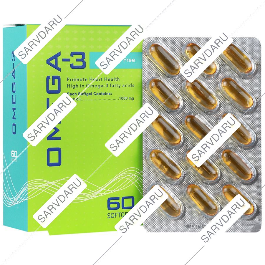 روغن ماهی امگا 3 بدون جیوه 60 عدد